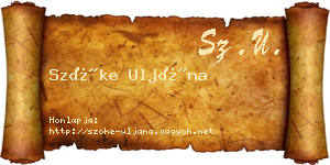 Szőke Uljána névjegykártya